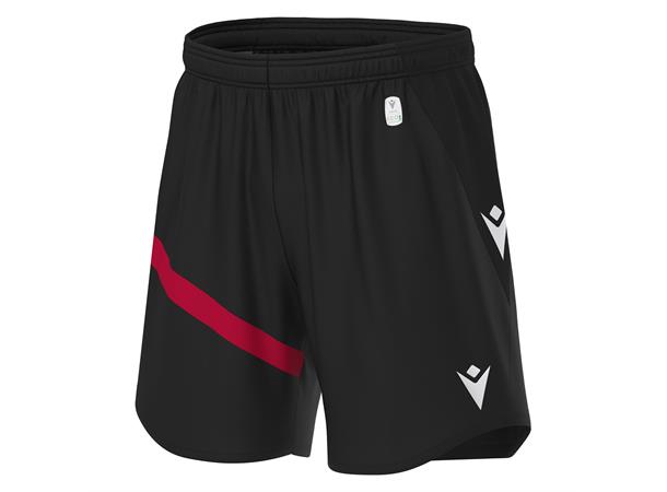 Shen Eco Match Day Shorts BLK/RED 3XL Teknisk shorts i ECO-tekstil - Unisex 